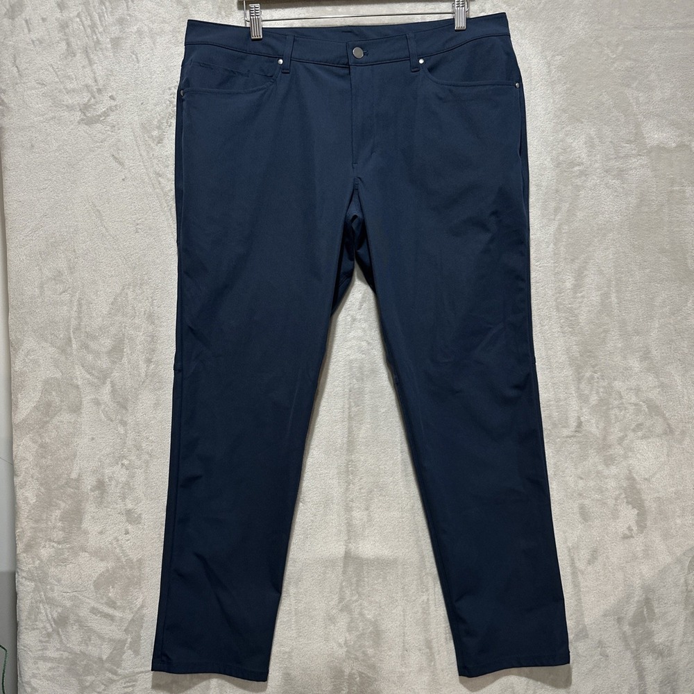 Lululemon ABC Classic Warpstreme Pants Men's Size 38 Navy Blue